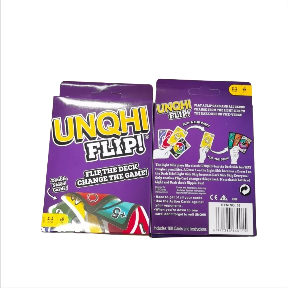 UNQHI флип! Настольные игры Игральные карты No Mercys Harry Mario DBZ DOS карточная игра для детей взрослых детские игрушки подарок на день рождения