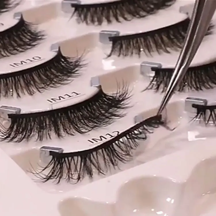 Worldbeauty Invisible Natural magnetic full strip eyelash lashes wholesale private label clear band magnetic eyelash