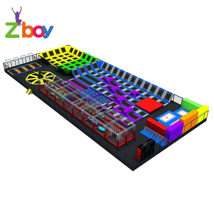 Custom Design Big Indoor Trampoline Park and Trampoline Park Solutions for Family Entertainment Centers