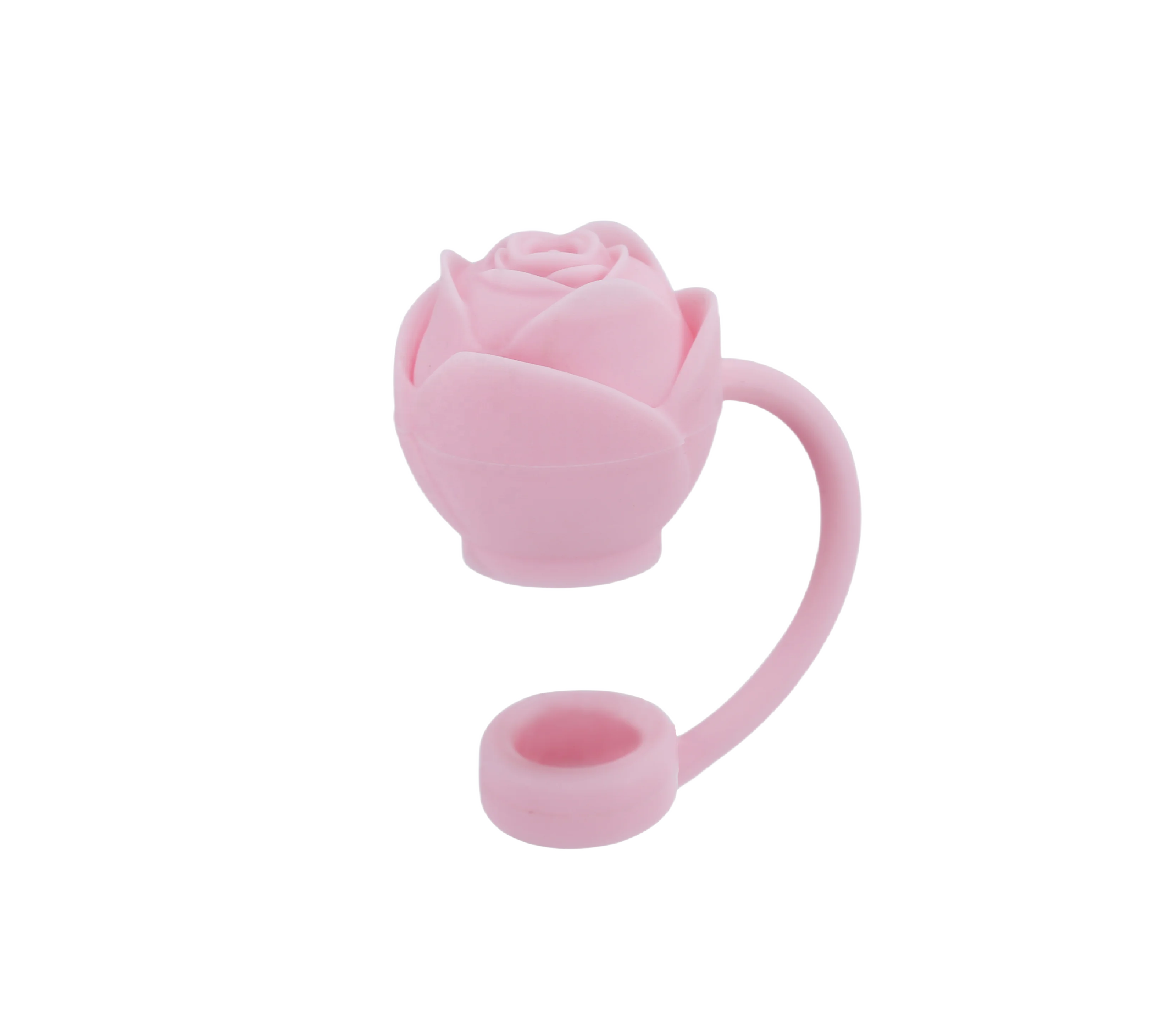 Cute Pink Silicone Topper for Wine Custom Straw Cover Cap for Tumbler Accessories Reusable Straw Topper