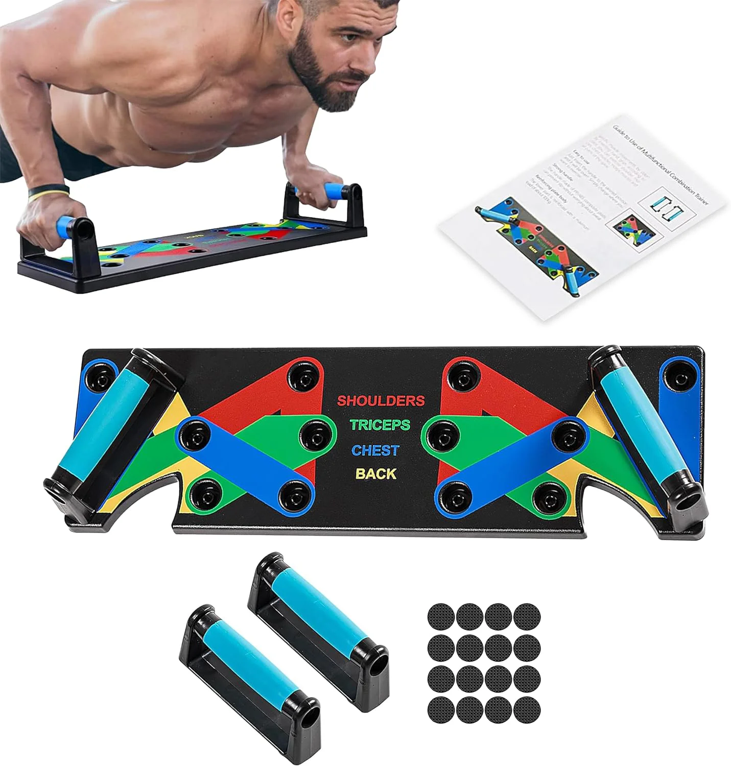 RS 9 in 1 Push Up Bar Factory Direct Patented Fitness Push Up Stand Multifunctional Push Up Board Muscle Training Push Up Board