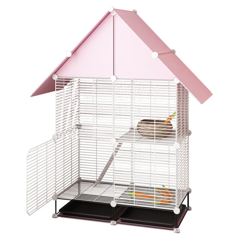 Клетка для кроликов большая клетка разведения мелких животных особая домашняя двухслойная вилла домик