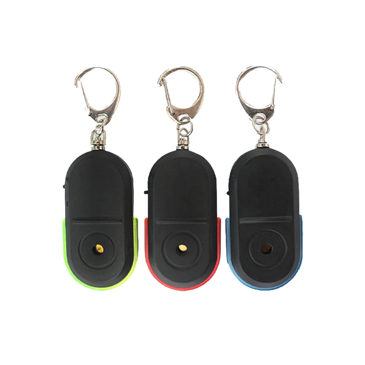 Keychain with whistle and LED sound control, key locator with alarm, new smart product