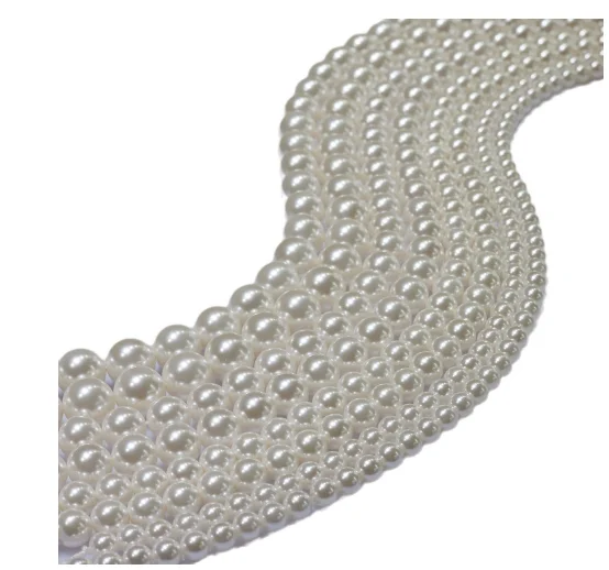 Best Quality Beads Glass Pearl Beads With Holes Pearl Beads For DIY Decoration Loose Pearl
