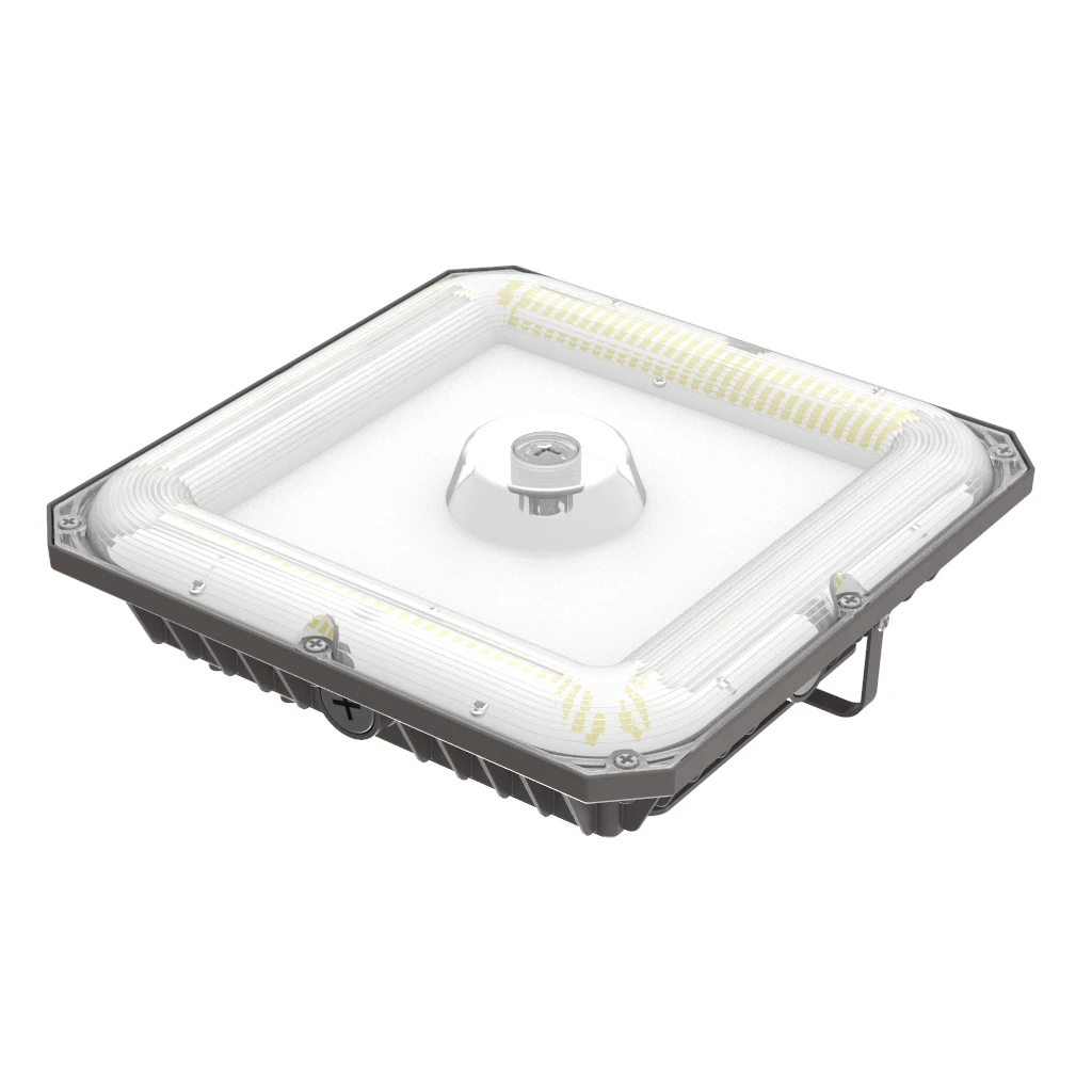 DLC Certificate Gas Station SMD Retrofit 40W/60W/80W/100W LED Canopy Light Motion Senor Optional LED Garage Light for Petroleum