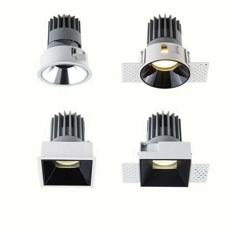 6W 8W 12W Embedded Dimming Anti-glare Recessed Ceiling LED Downlight Spot Light for Hotel Club