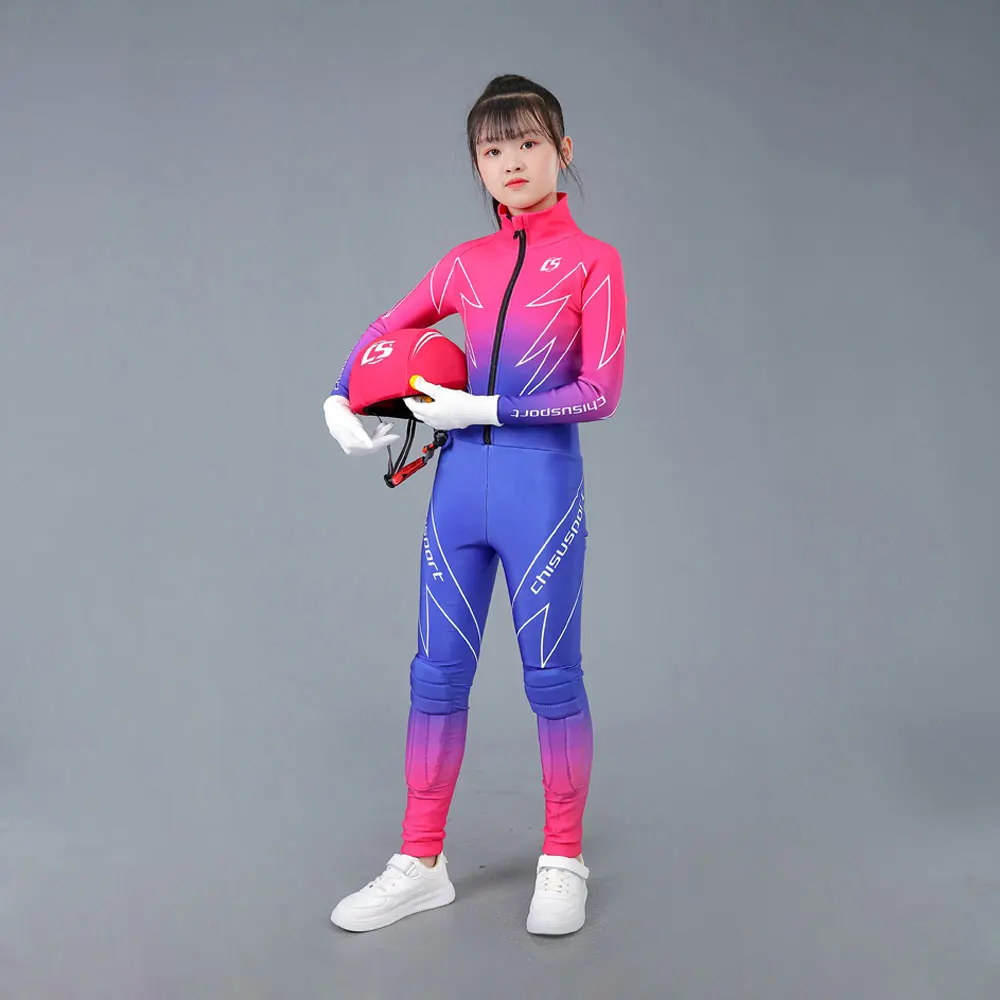 Custom Design  Long Sleeve Short Track Ice Speed Skating Skin suit cut proof speed skating suit Sportswear Skate Racing Suit