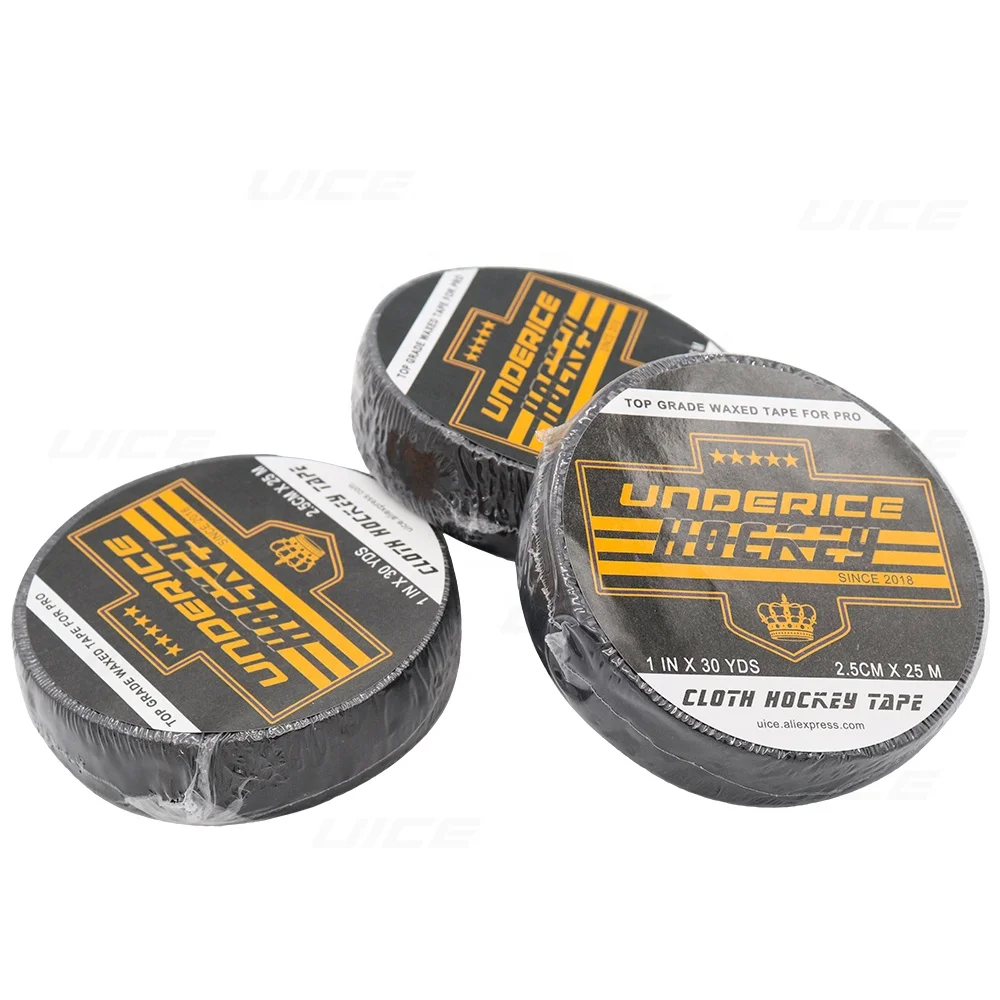 Factory Custom Logo Printed Waterproof Black White Cotton Cloth Ice Hockey Stick Blade Hands Protection Anti Slip Tape