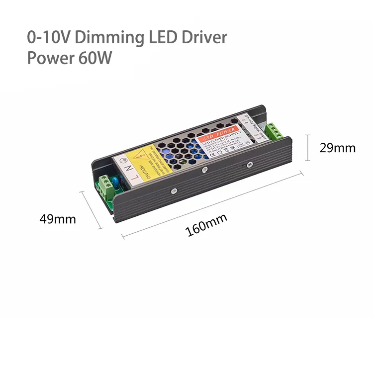 Wholesale High Quality  Constant Voltage DC12V 24V 60W 100W 150W 200W LED Dimmer 0-10V Dimmable LED Driver
