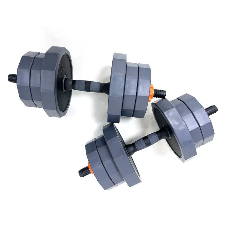 44LB Adjustable Weight Dumbbell Set with 4 Modes, Used as Barbell, Kettlebell with Star Collars