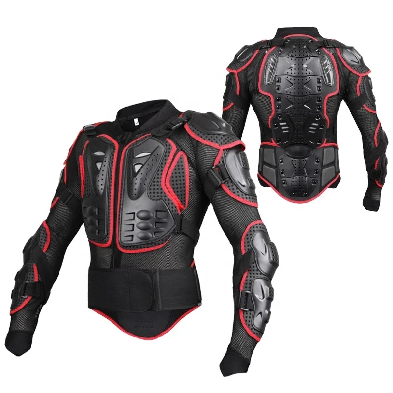 Outdoor sports Black cool  Motorcycle riding safety protective clothing Jacket for spine chest protection