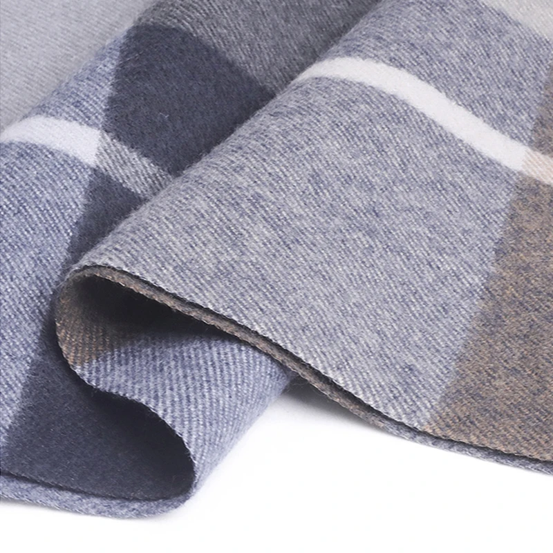 Wholesale Custom Print Logo Plaid Soft Pashima Winter Shawl Cashmere Scarf for Men & Women Autumn Season