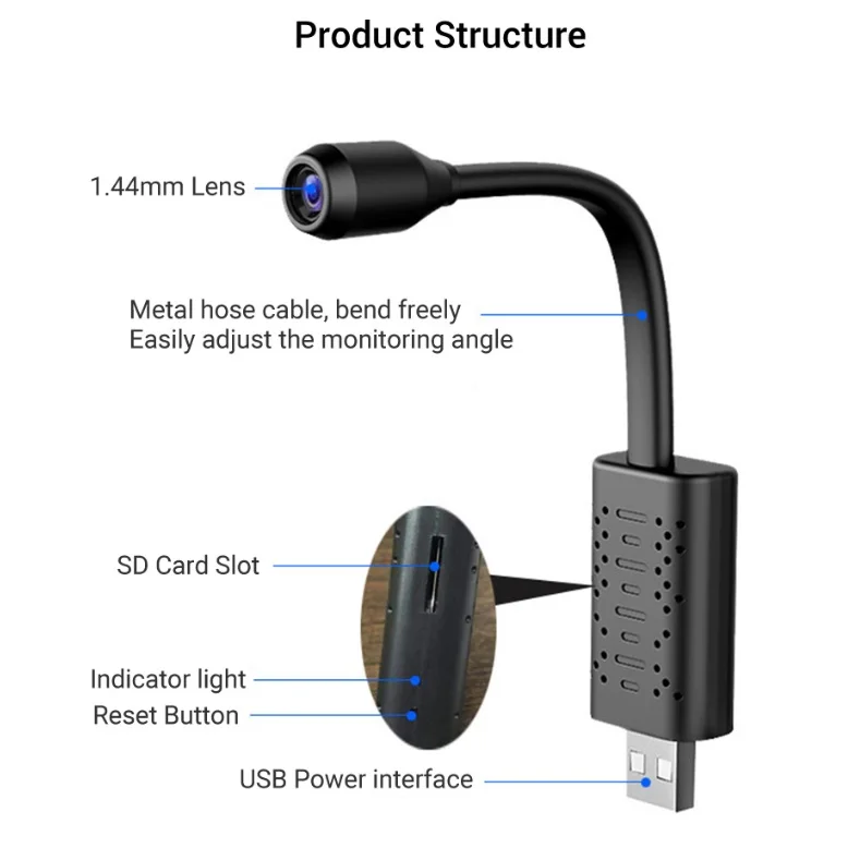 Облачное хранилище умный маленький гибкий USB камеры шпиона монитор наблюдения скрытый WIFI беспроводной доступ в Интернет мини