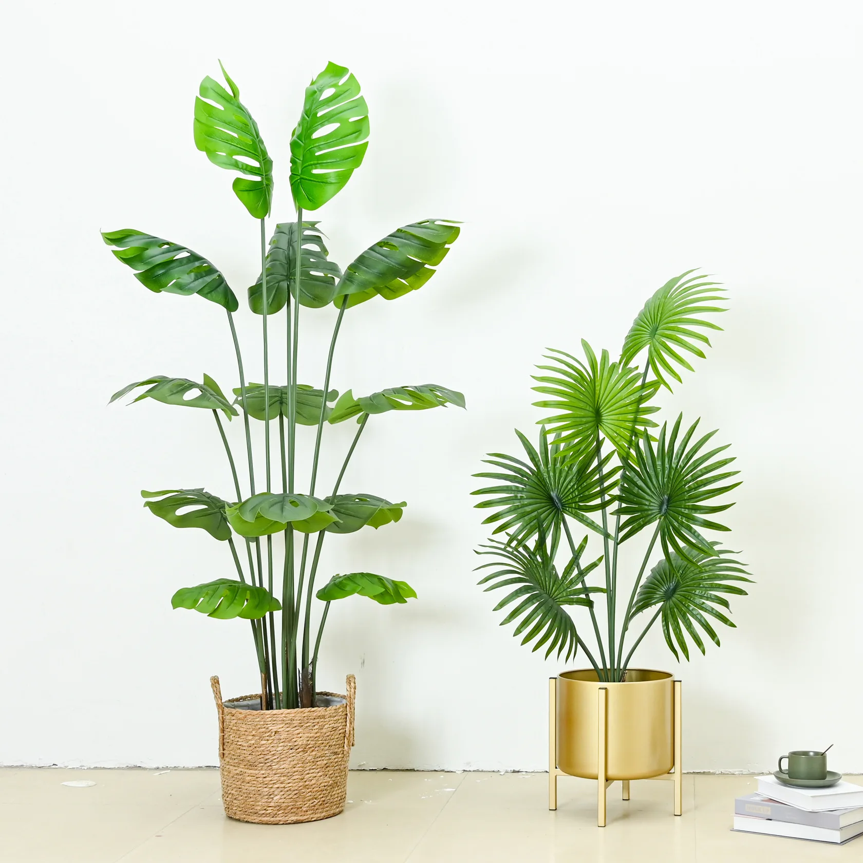 3-7ft Wholesale 90/120/160/180/210cm Artificial Monstera Artificial Plants for Home Decoration Hotel Office