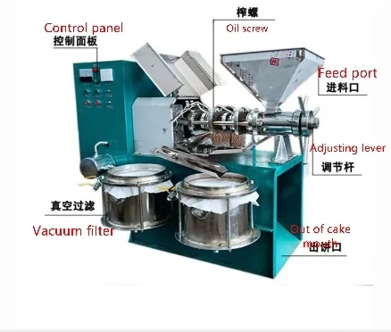Cold and Hot Oil Presser Cooking Oil Extrusion Machine for Soybean Peanut Seed Automatic Oil Extruder