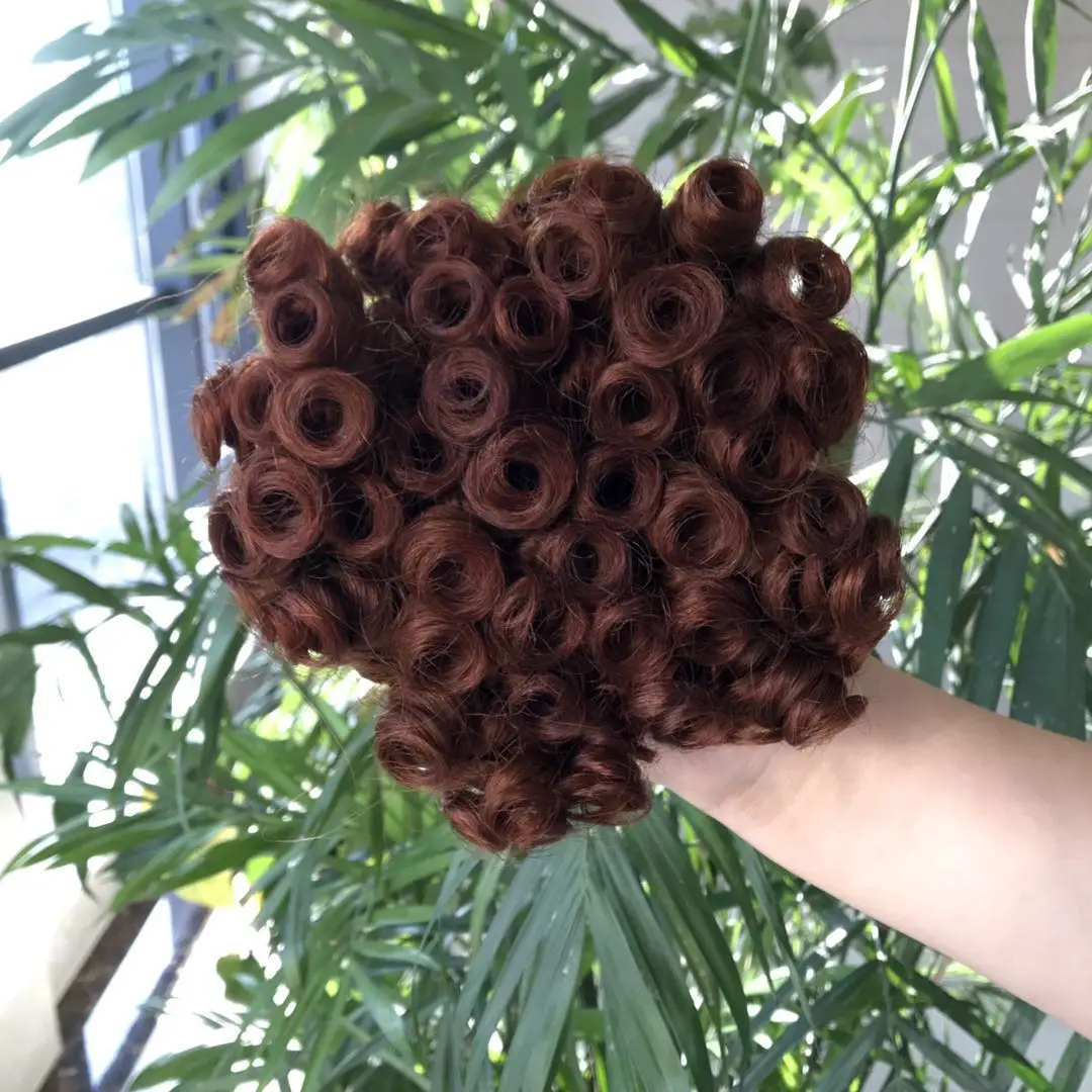 
Wholesale 100% virgin Brazilian hair, Natural color virgin Brazilian fumi hair bundle, 105g/set 6inch 3pcs human hair extension 