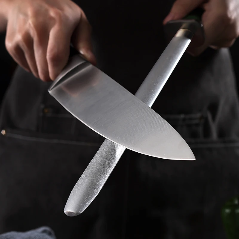 Sharpener rob for knife high carbon steel professional 8/12inch sharpener rob with red rosewood handle grinding tool