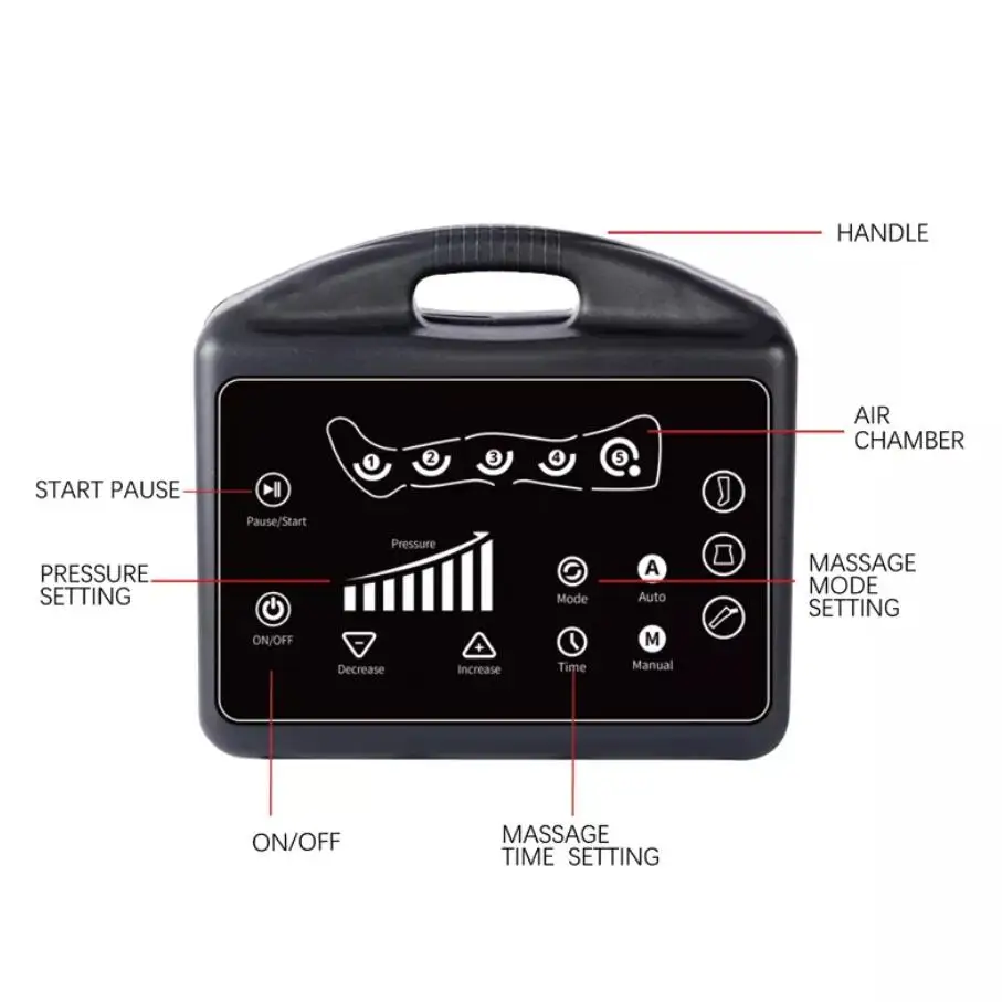 Fitness Recovery Air Compression Boots Leg Knee Muscle Massagers Electronic Hands Massage Leg Cover Massage To Relax The Legs