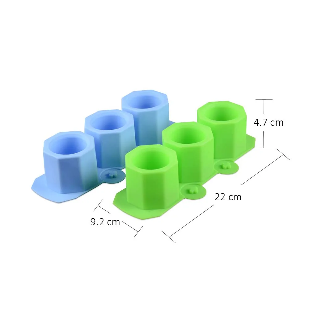 3 Holes Round Geometric  Vase Mold cake Molds Silicone  Aromatherapy Candle Decoration