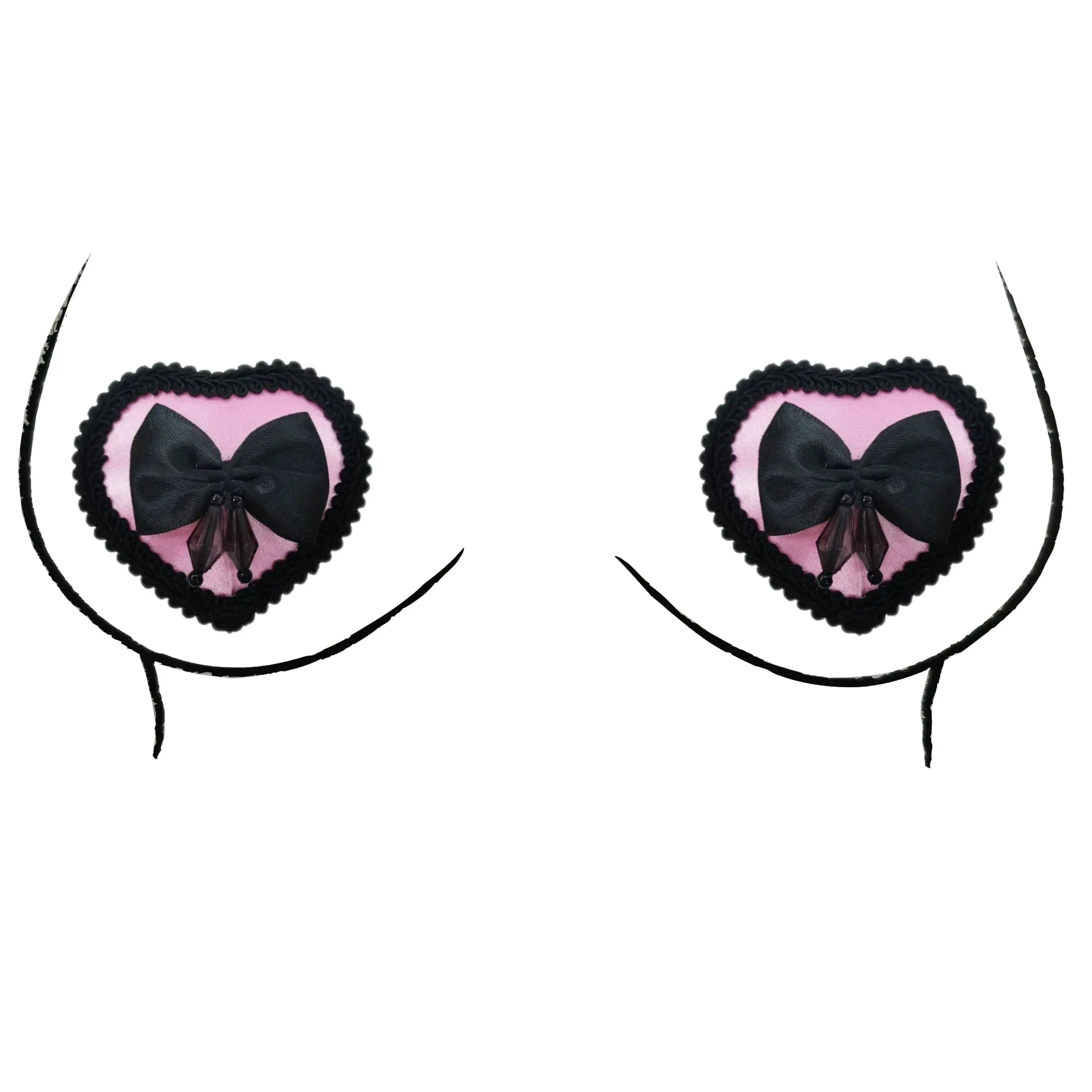 Custom High Quality Nipple Cover Women Fashion Nipple Cover Lingerie Pink Heart Shape Intimates Accessories Sexy For Dating