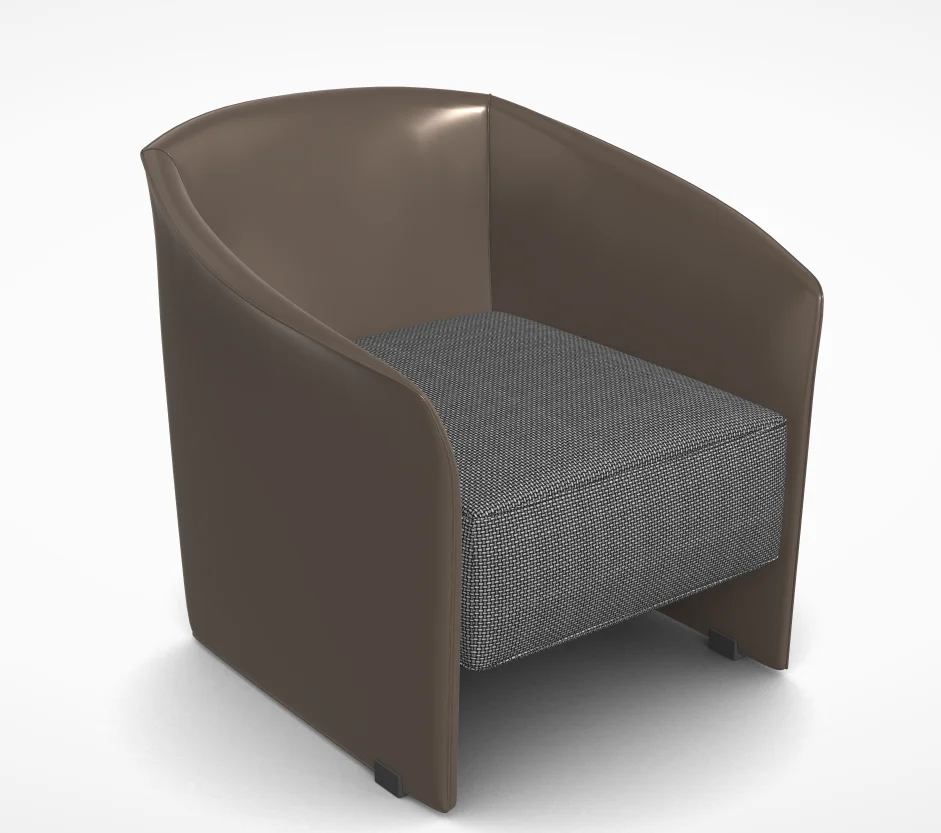 Modern Light Luxury Saddle Leather Dining Chair Italian Home Furniture Nordic Backrest Armchair For Restaurant