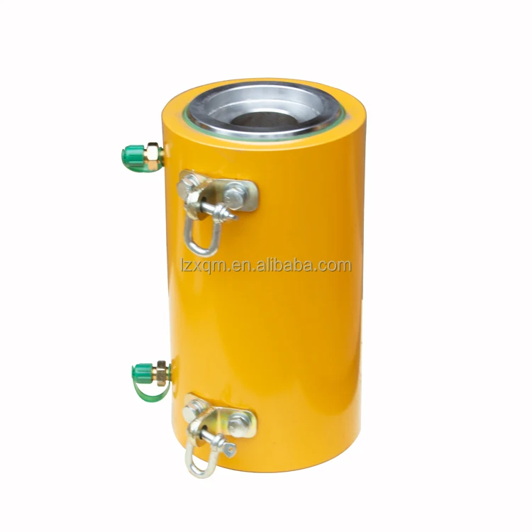 300 Ton Prestressed Double Activities Hydraulic Hollow Jack for Bridge Stainless Steel 50T Capacity Load