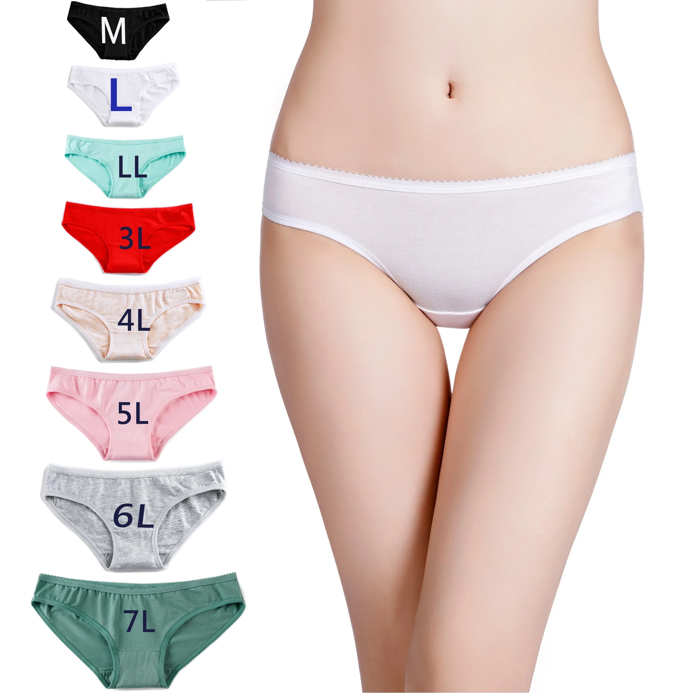 
Custom Plus Size Underwear low waist Cotton Panties Sexy seamless thongs for women 