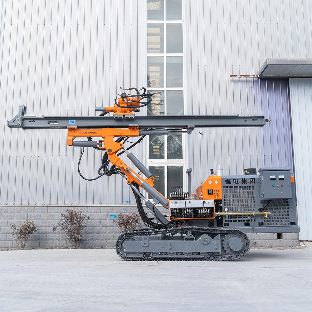 Free shipping crawler drilling rig Hengwang pneumatic hammer mining small tubular drilling machines for sale