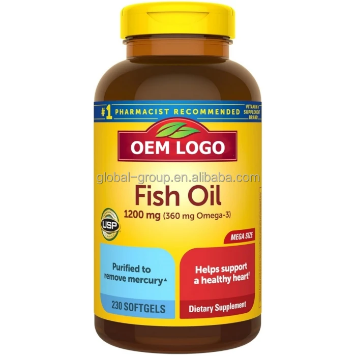 Best price for fish oil dietary supplement Fish oil 1200mg Omega-3 heart health fish oil softgel