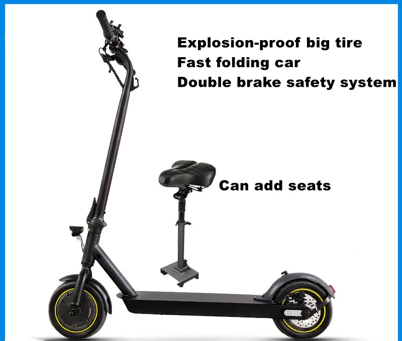 350W алюминиевый сплав складной черный 8,5 дюйма 36V 6.0ah/7.5ah Электрический скутер для взрослых