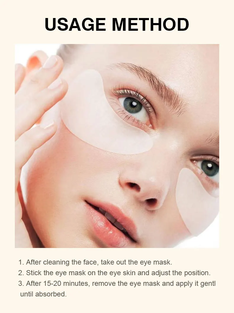 60PCS Collagen Eye Mask  Patches Seaweed Green Dark Circle Hydrating Eye Pads Anti-Wrinkles Nourishing Eyes Care
