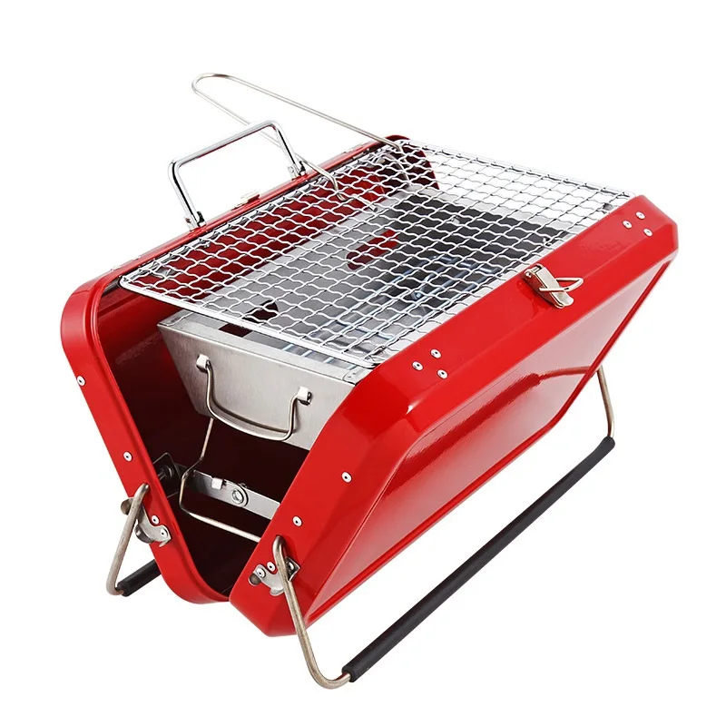 New Arrival Suitcase Designed Portable Outdoor BBQ Charcoal Grill For Camping Fishing Outdoor Table Grill