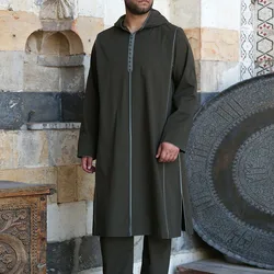MXCHAN SJH2911 high quality arab black thobe men islamic clothing muslim thobe for men dubai