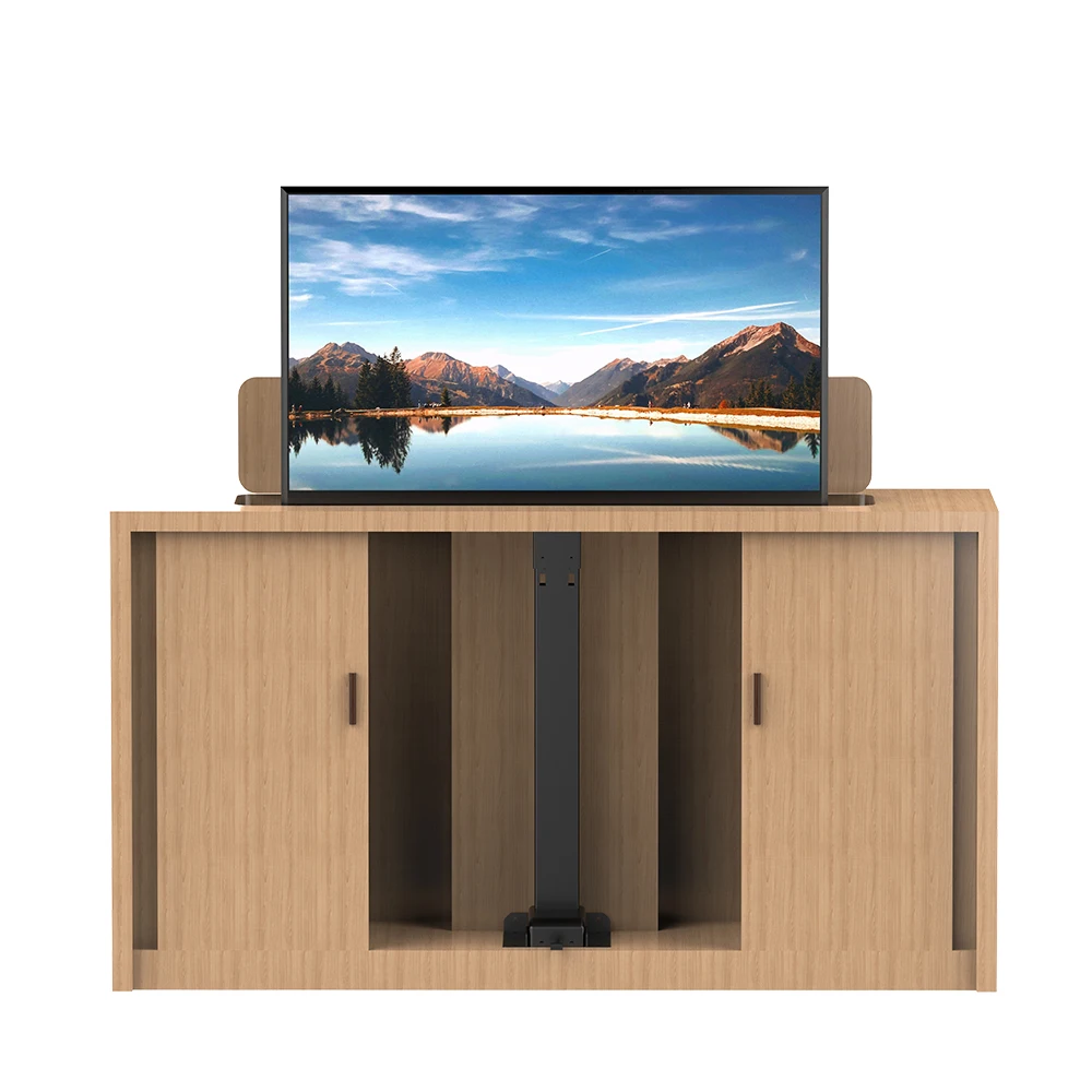 Modern TV Lift Mechanism Motorized Metal Height Adjustable Remote Control TV Stands For Meeting Room