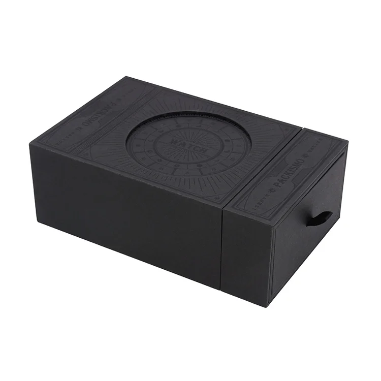 Watch case packaging latest design black pull automatic lift watch storage box
