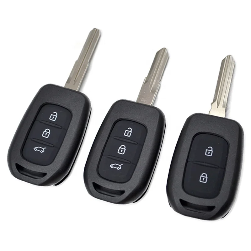 2/3 кнопки для удаленного ключа автомобиля Renault Dokker Duster Lodgy Dacia Logan Sandero 2016 с запасным чехлом