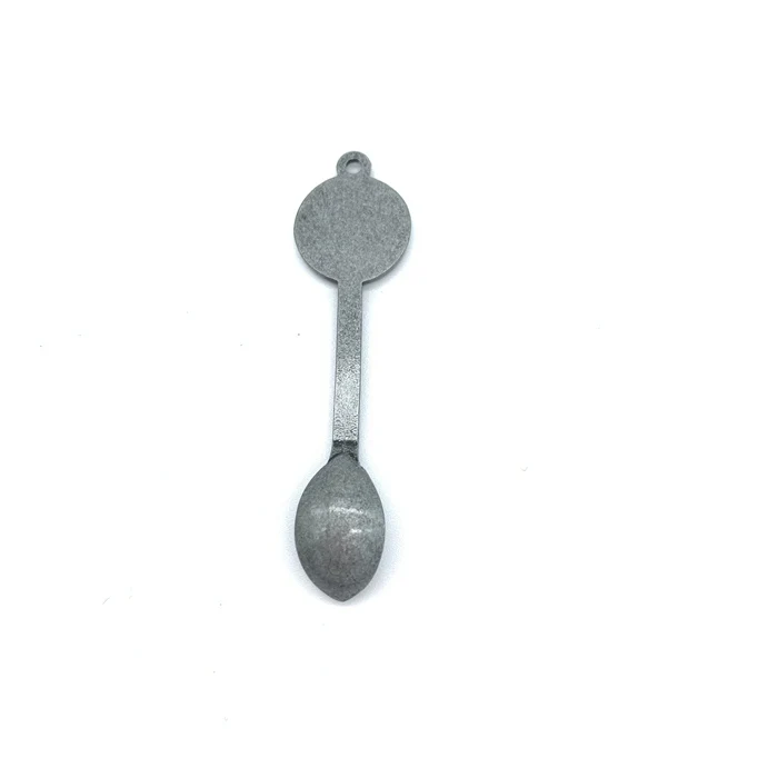 Personalized design mini spoon pendant custom 3D metal spoon shape badge