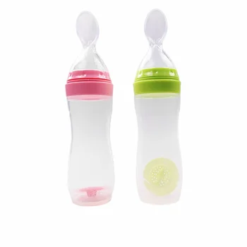 2024 Other Baby Feeding Products Fruit Silica Gel Newborn Rice Paste Silicone Spoon Babies Feeding Bottles