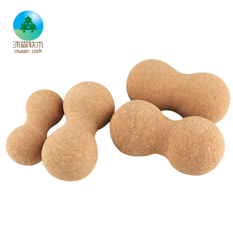 Factory Promotion 60*120 75*150 80*160mm  Nature Cork yoga ball  Massage Yoga Ball