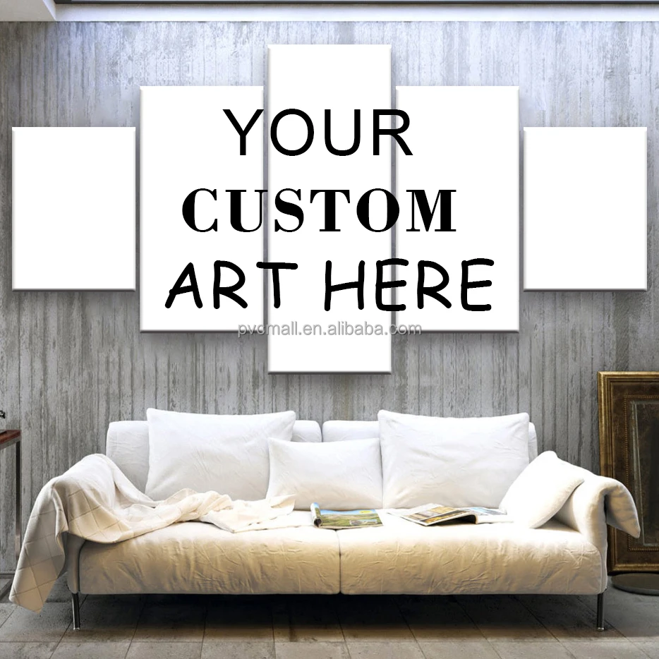 Hd canvas wall art painting custom decorative home decor luxury picture prints paintings 5 pieces car wall art