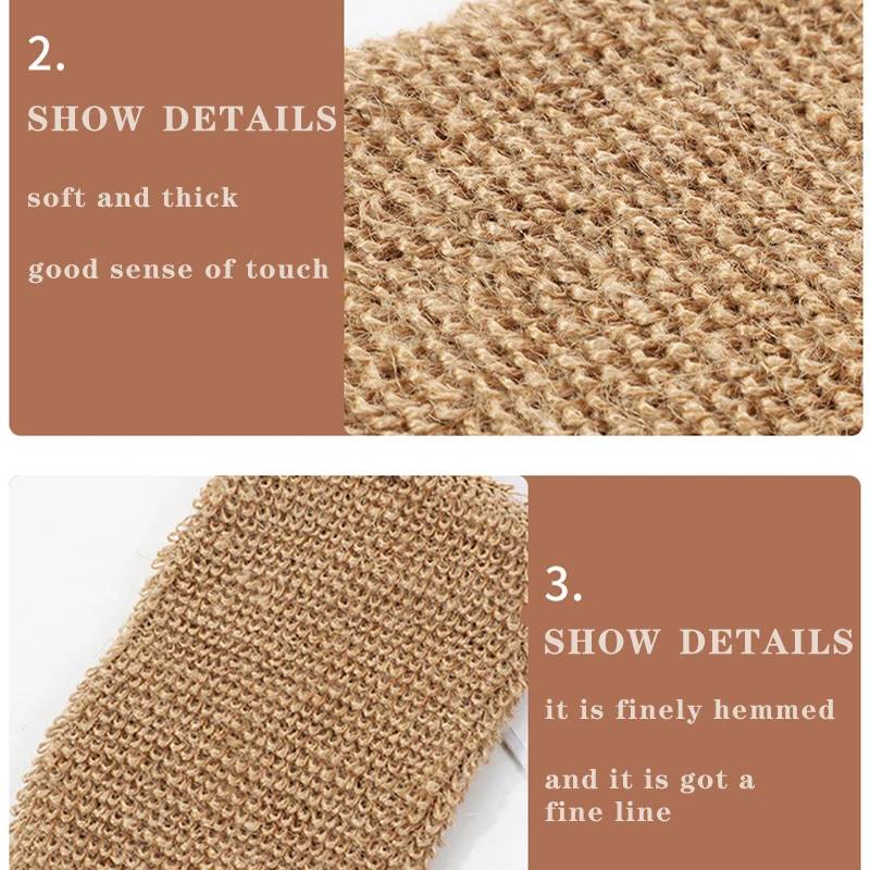 Natural loofah Sisal bath linens mesh body scrub ramie bath exfoliating Washcloth
