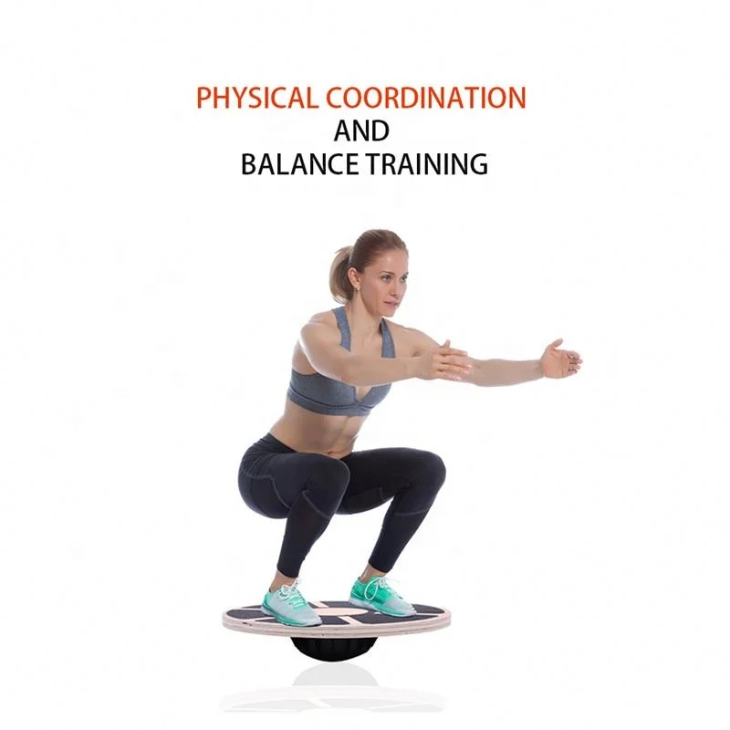 China Factory Adult Yoga Wood Balance Board Fitness