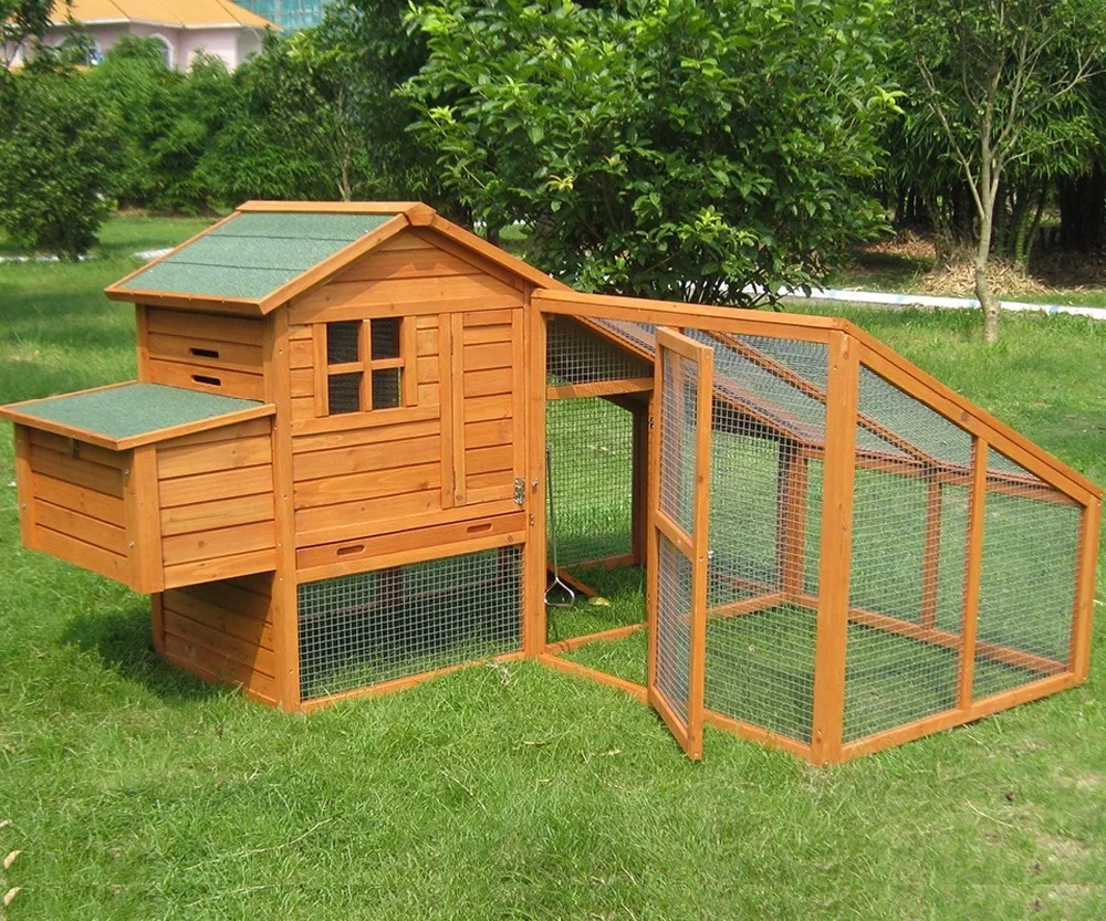 Fir Wooden trapezoid run for chicken coop direct