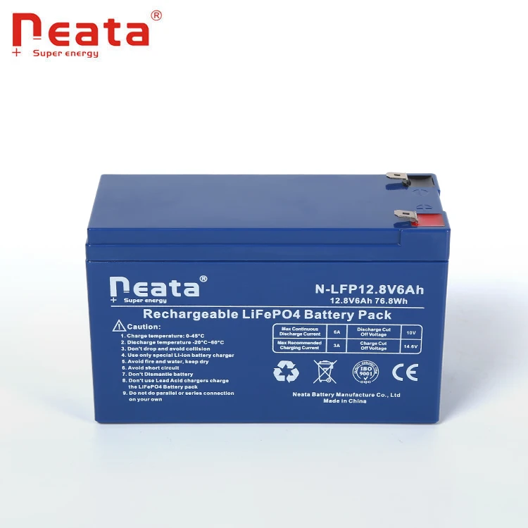 Neata Source Factory Deep Cycle Power Monitor System Long Life LiFePO4 12V 6Ah Lithium Ion Batteries