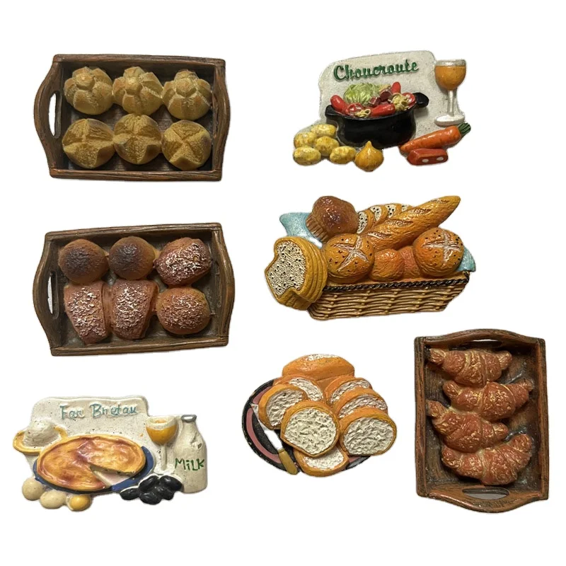 wholesale 3D refrigerator sticker custom Creative Natural Food Shaped fridge magnet resin refrigerator magnet