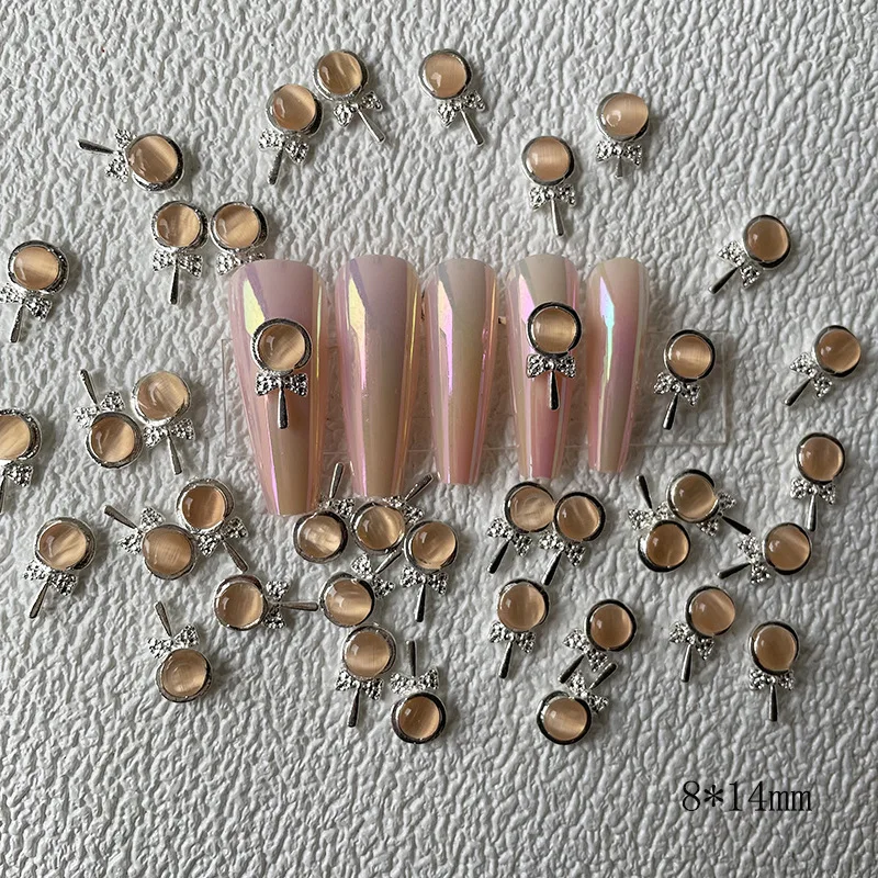 10Pcs/Bag New Nail Art Jewelry Diamond Style Alloy Diamond Zircon Resin Pearl Nail Decoration Diamond Nails Stickers & Decals