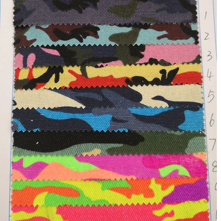 whole sale Camo print polyester fabric for shoes