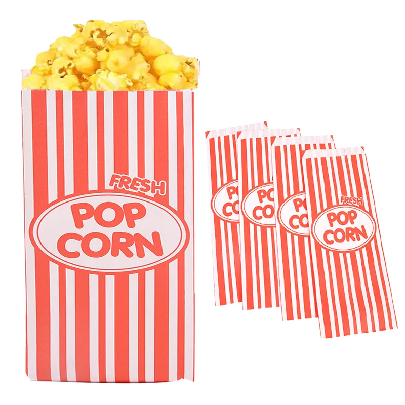 Custom Candy Bread Popcorn Snack Paper Bag Microwave Takeout Chips Pop Corn Food Packaging Bags