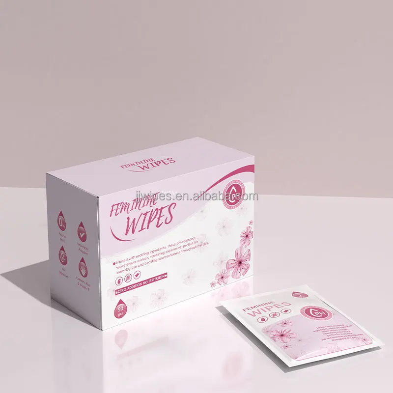 Private Label Organic Travel Hotel Biodegradable Hypoallergenic Intimate Hygiene Wipes for Feminine