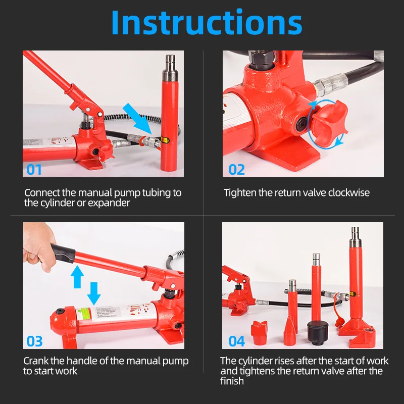  Portable car emergency repair kit body frame hydraulic